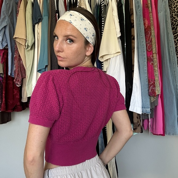 Aeropostale Cropped Knit Cardigan (XL, fits S/M) - Picture 3 of 7